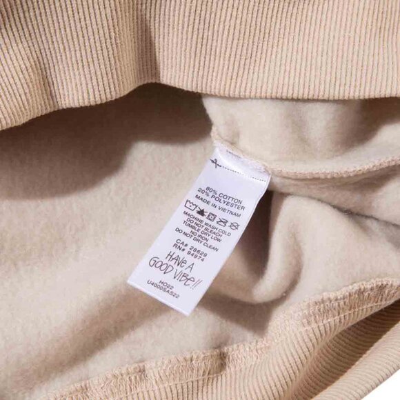 Men's Stussy Cream Printed Hooded Drawstring Sweatshirt Size: M - Picture 5 of 12